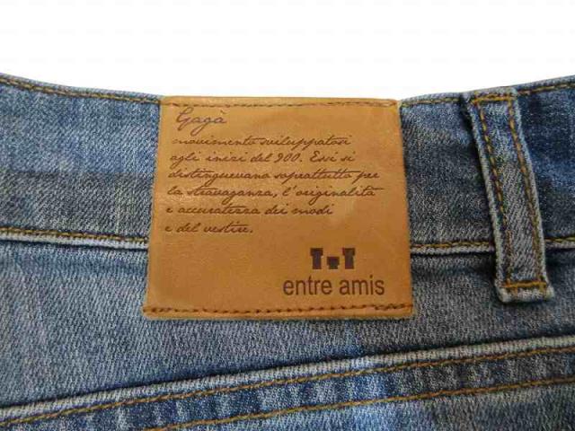 【中古】未使用品 アントレアミ ENTRE AMIS デニム ジーンズ インディゴ 46インチ メンズ_6