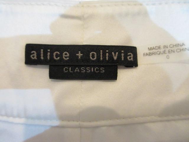 【中古】アリスオリビア alice + olivia レザースカートホワイト レディース_2