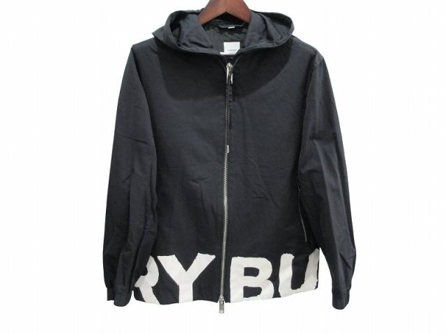 【中古】バーバリー BURBERRY ブルゾン ナイロン ブラック Sサイズ メンズ