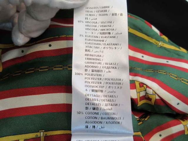 【中古】グッチ GUCCI ジャケット テーラードジャケット パイピング 金ボタン ブラック 42 レディース_5