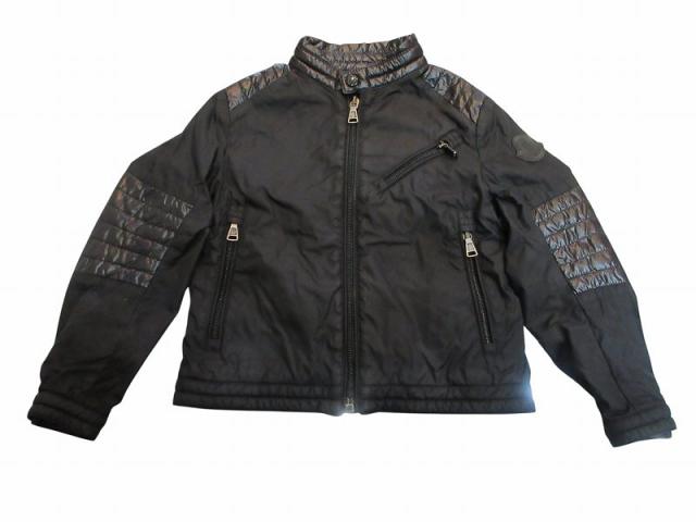【中古】モンクレール MONCLER ブルゾン 上着 キッズ 男の子 ブラック 4A ナイロン キッズ