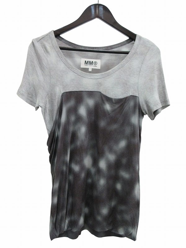 【中古】エムエムシックス メゾンマルジェラ MM6 Maison Margiela 半袖 Ｔシャツ グレー Sサイズ レディース
