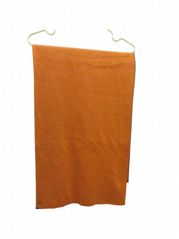 【中古】エルメス HERMES マフラー リバーシブル Hロゴ カシミヤ シルク メンズ レディース_1