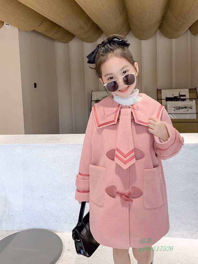 キッズ コート ピーコート 黒 120cm 子供服 防寒 お洒落 韓国 男の子