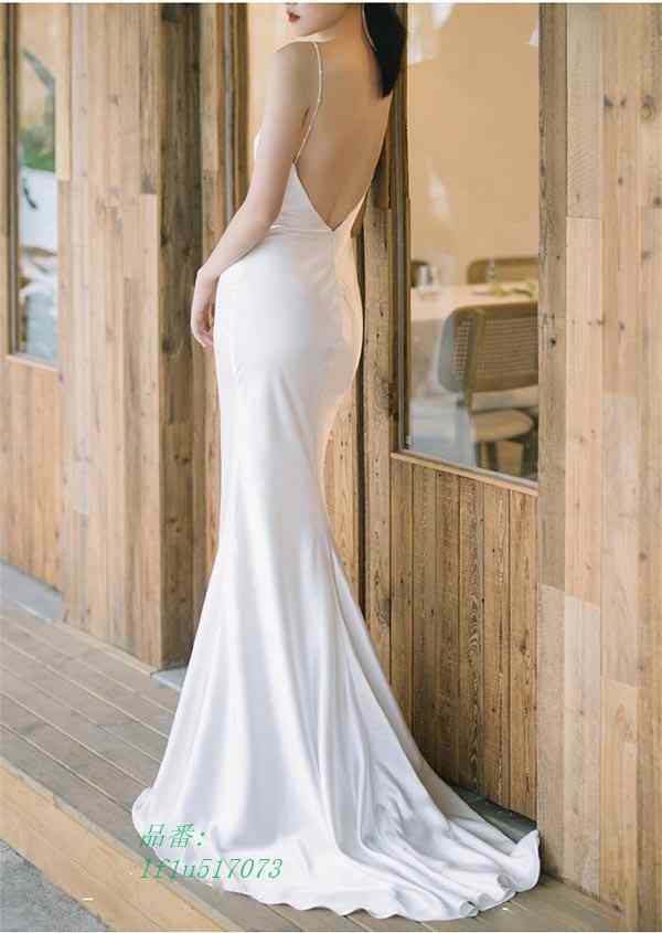 花嫁 ウェディングドレス ファスナー 白ドレス ワンピース 花嫁 前撮り