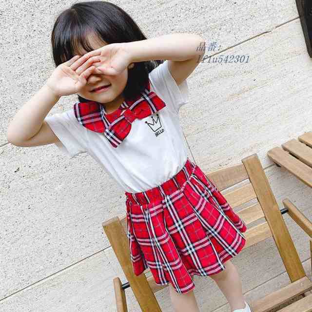 韓国子供服 女の子 スカート 短袖 上下セット 子供服 女の子 短袖