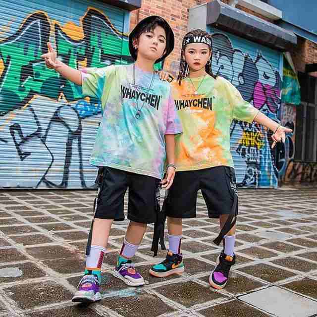 キッズダンス衣装 子供服 派手 ヒップホップ ストリート パンツ