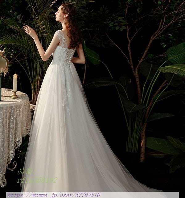 ウエディングドレス スレンダーライン ロング 白 結婚式 花嫁 大きい