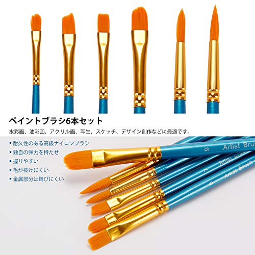 Ohuhu アクリル絵具 24色 12ml 6本ペイントブラシ付き アクリルカラー アクリルペイント チューブ 鮮やか 絵の具 セット 美術 学習教の通販はau Pay マーケット Grass Land Online