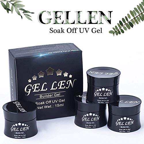 大容量 Gellen ジェルネイル 長さだしジェル セット 4色入り 15ml 長さ出し 厚みだし ネイルフォーム必要 セミハード Ndj3の通販はau Pay マーケット Unveil