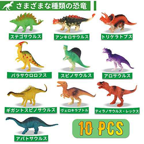 Gilobaby 恐竜おもちゃ 恐竜フィギュア 2in1恐竜 おもちゃ マット 収納