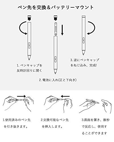 Surface ペン サーフェス ペン タッチペン Aifulo スタイラスペン Surface Pro X 7 6 5 4 3 Surface 3 Book Laptop Go Studio Inspirの通販はau Pay マーケット よろずやウェブマート