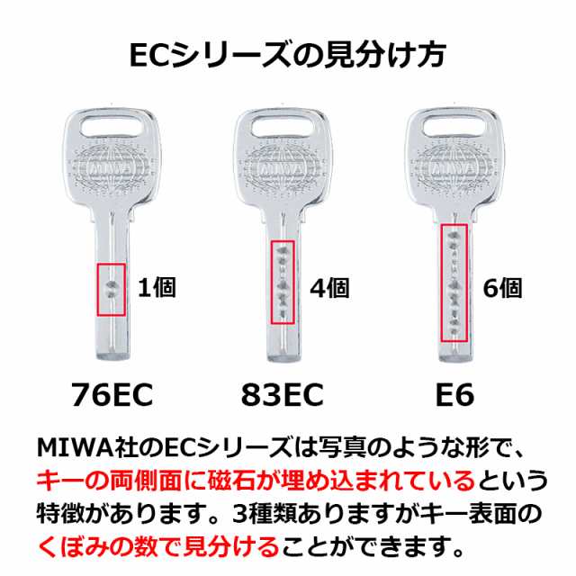 Miwa純正のスペアキーです Miwa純正ecシリンダー子鍵 合鍵 ecシリンダー 美和ロック スペアキー 玄関 ドアの通販はau Pay マーケット 防犯グッズのあんしん壱番