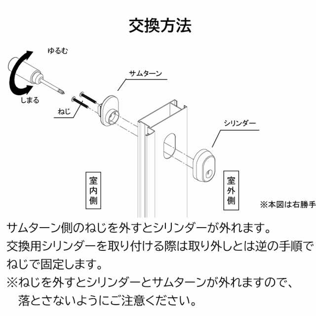 MIWA(美和ロック)GAF FE交換用PRシリンダー(三協アルミ・新日軽)2個同一キーMCY-516 - 2