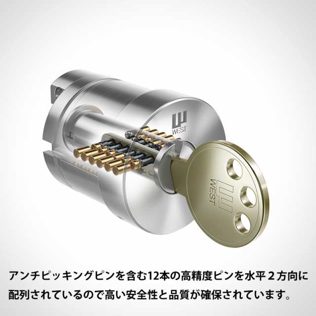 MIWA 美和ロック 鍵 シリンダー 錠 交換用 取替用 JN ディンプルキー LIX LIX 2個同一 シルバー(ST色) MCY-499 - 4