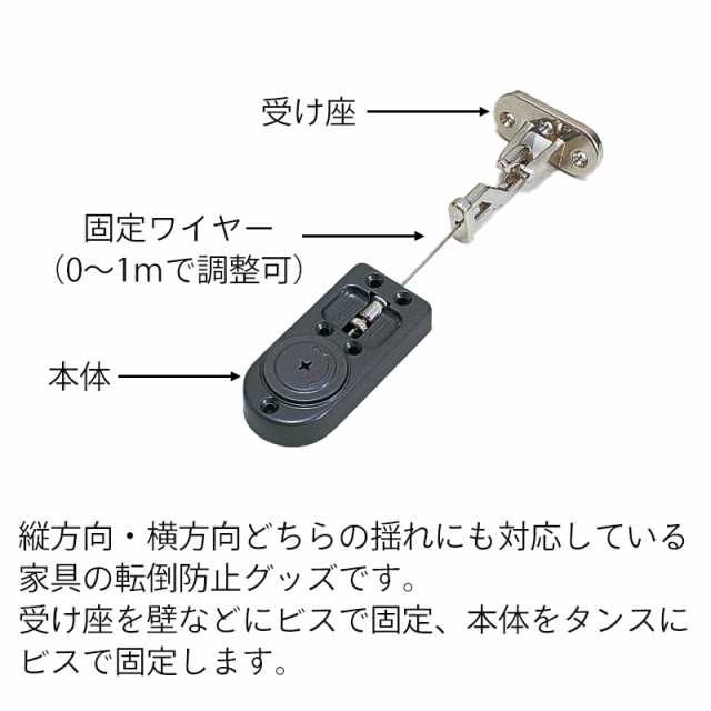 家具転倒防止 たおれんゾー 2個セット 地震対策用品 防災用品の通販はau Pay マーケット 防犯グッズのあんしん壱番