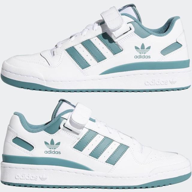 [アディダス] フォーラム ロー [FORUM LOW] フットウェアホワイト/フットウェアホワイト/ヘイジーエメラルド  FY7758 日本国内正規品 の通販は
