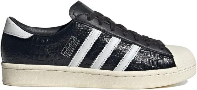 [アディダス] スーパースター ビンテージ [W SUPERSTAR VINTAGE] コアブラック/クラウドホワイト/クリームホワイト JH5710