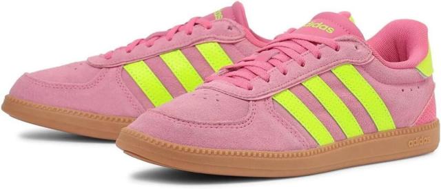 [アディダス] ブレイクネット スリーク スエード [W BREAKNET SLEEK SUEDE] ピンク/イエロー/ガム JH6899