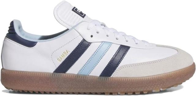 [アディダス] サンバ ゴルフ フルグレインレザー [SAMBA GOLF FULL GRAIN LEATHER] クラウドホワイト/ナイトインディゴ/クリアスカイ JP8650