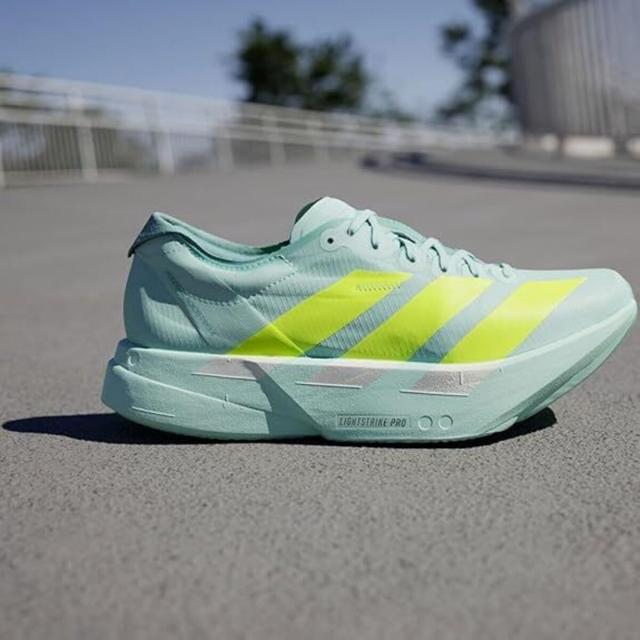 [アディダス] アディゼロ アディオス プロ 4 [W ADIZERO ADIOS PRO 4] ブルー/ルシッドレモン/ミントトン JR1243_1