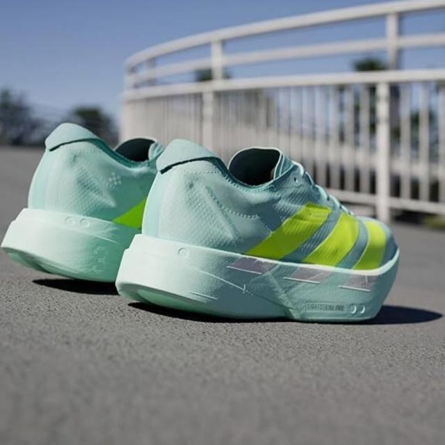 [アディダス] アディゼロ アディオス プロ 4 [W ADIZERO ADIOS PRO 4] ブルー/ルシッドレモン/ミントトン JR1243_4