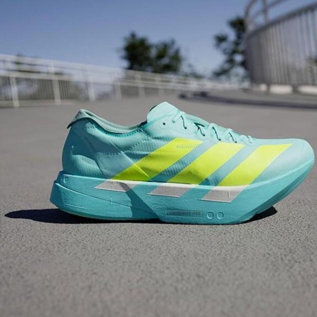 [アディダス] アディゼロ アディオス プロ 4 [ADIZERO ADIOS PRO 4] ブルー/ルシッドレモン/ミントトン JR1251_1