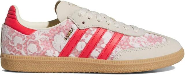 [アディダス] サンバ OG × リバティ・ロンドン [W SAMBA OG × LIBERTY LONDON] クラウドホワイト/クリームホワイト/ベタースカーレット JR8841