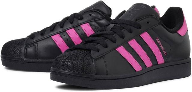 [アディダス] スーパースター II W [SUPERSTAR II W] コアブラック/ピンク JS1339