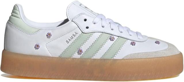 [アディダス] サンバ シューズ [W SAMBAE SHOES] クラウドホワイト/リネングリーン/ガム JS3954