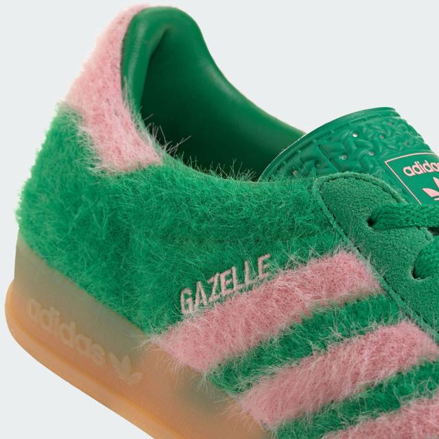 アディダス] ガゼル インドア [GAZELLE INDOOR] グリーン/グローピンク
