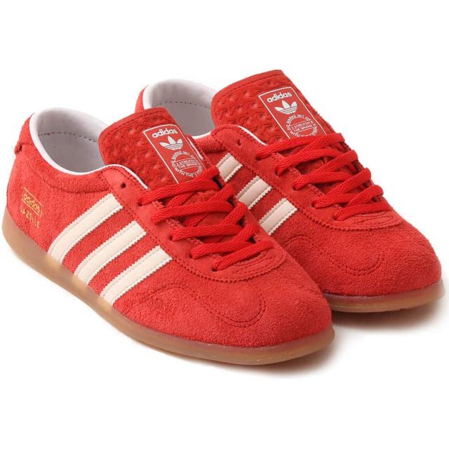 [アディダス] ガゼル ロー プロ [GAZELLE LO PRO] ベタースカーレット/クラウドホワイト/ガム JR5744