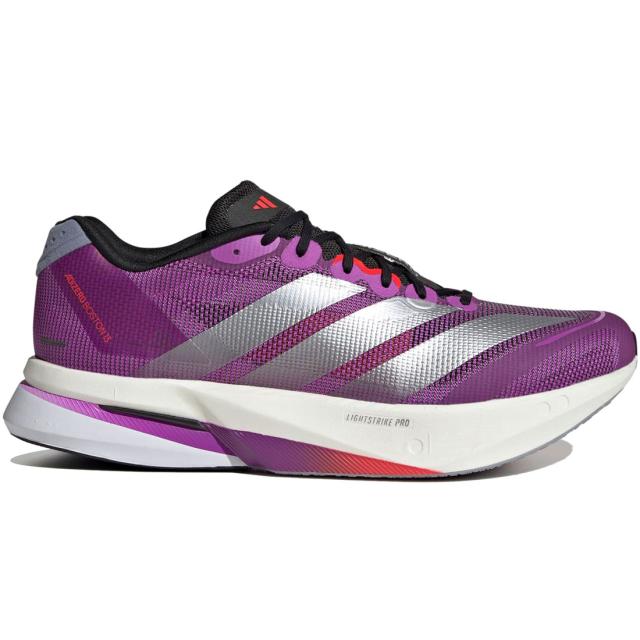 [アディダス] アディゼロ ボストン 13 [ADIZERO BOSTON 13] パープルバースト/シルバーメタリック/ルシッドレッド JS4943
