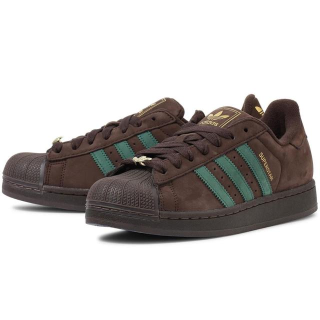 [アディダス] スーパースター II [SUPERSTAR II] ダークブラウン/ガム/グリーン KJ3547