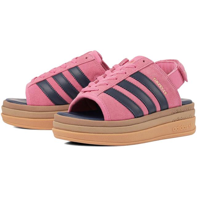[アディダス] ガゼル ボールド サンダル W [W GAZELLE BOLD SANDAL W] ピンクフュージョン/シャドーネイビー/ゴールドメタリック KK4221