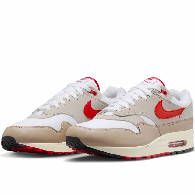 ナイキ NIKE エア マックス 1 [AIR MAX 1] ホワイト/クリーム2/ライムストーン/ユニバーシティレッド HF4312-100日本国内正規品