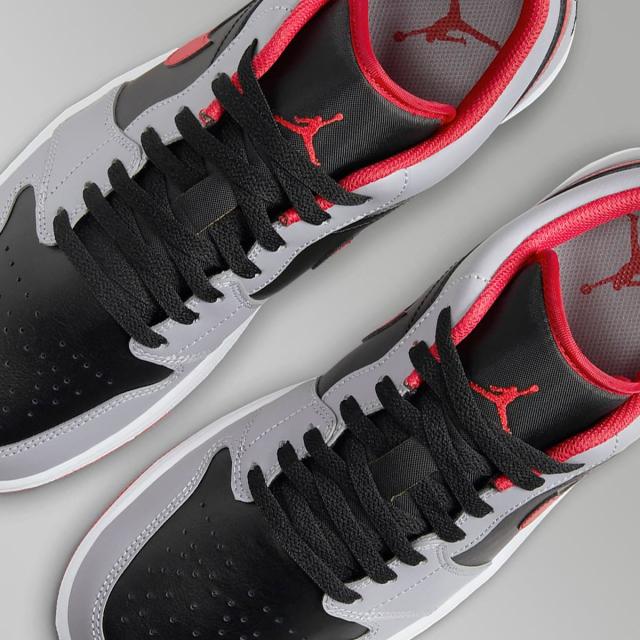 [ナイキ] エア ジョーダン 1 ロー [AIR JORDAN 1 LOW] ブラック/ファイアーレッド/シルバー 553558-060