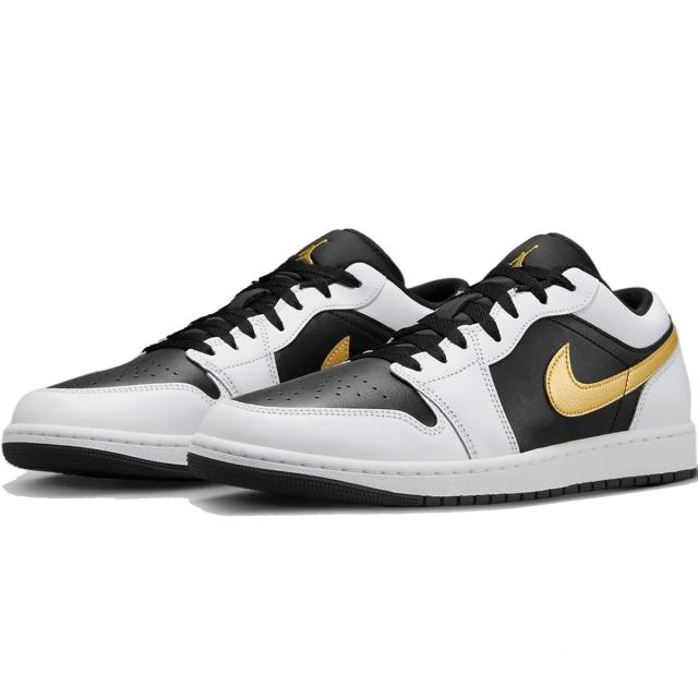 [ナイキ] エア ジョーダン 1 ロー [AIR JORDAN 1 LOW] サミットホワイト/ブラック/ゴールド 553558-172