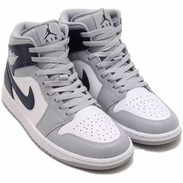 [ナイキ] エア ジョーダン 1 MID [AIR JORDAN 1 MID] ホワイト/ウルフグレー/ミッドナイトネイビー DQ8426-104