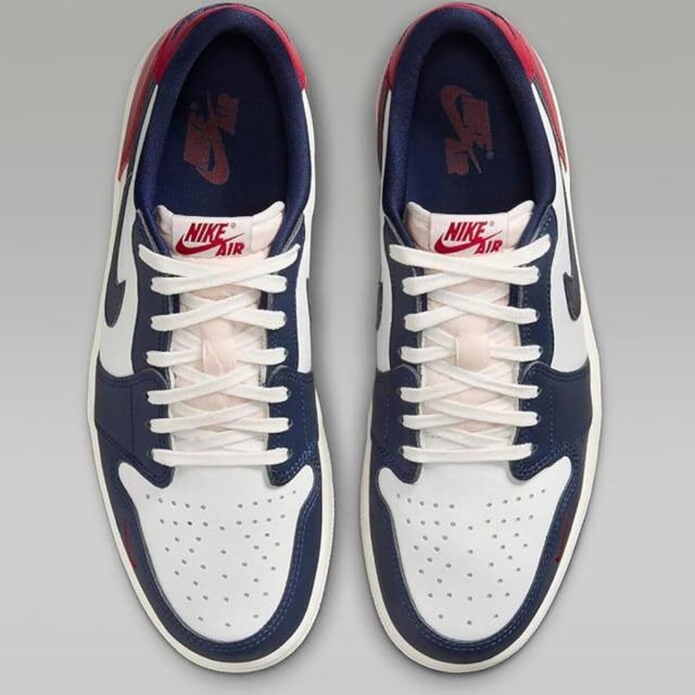 [ナイキ] エア ジョーダン 1 レトロ ロー [AIR JORDAN 1 RETRO LOW ] ホワイト/ミッドナイトネイビー/グレー/レッド HQ2993-100_3