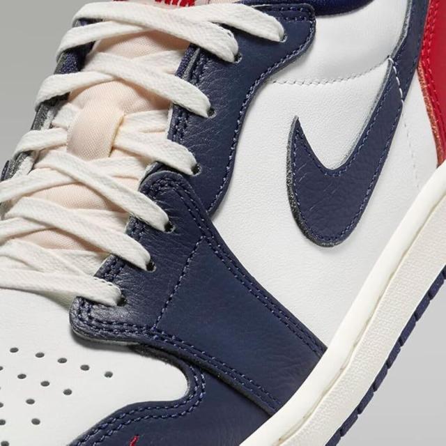 [ナイキ] エア ジョーダン 1 レトロ ロー [AIR JORDAN 1 RETRO LOW ] ホワイト/ミッドナイトネイビー/グレー/レッド HQ2993-100_7