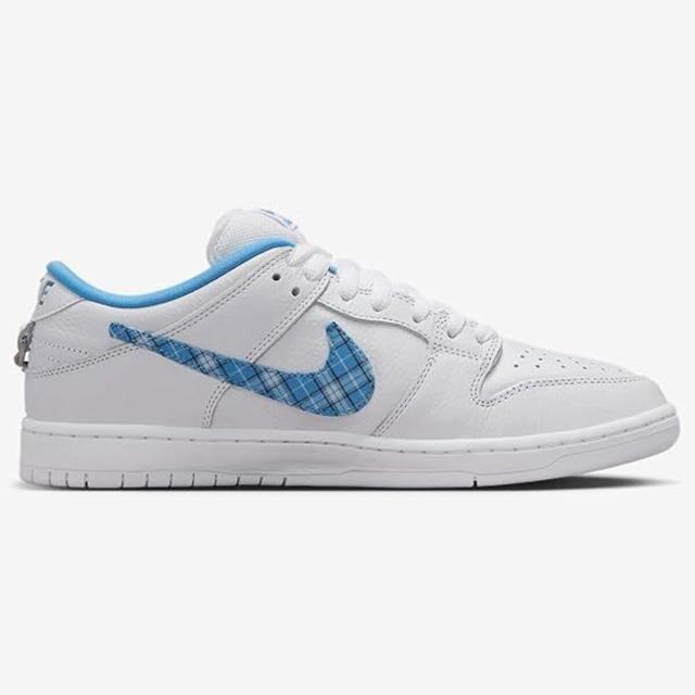 [ナイキ] SB ダンク ロー プロ [SB DUNK LOW PRO] ホワイト/ホワイト/ミッドナイトネイビー/ユニバーシティブルー FZ8802-100