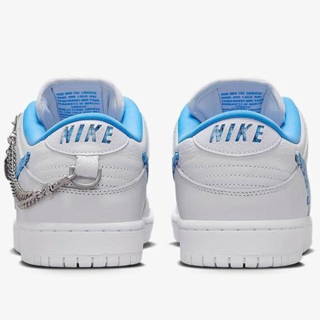 [ナイキ] SB ダンク ロー プロ [SB DUNK LOW PRO] ホワイト/ホワイト/ミッドナイトネイビー/ユニバーシティブルー FZ8802-100