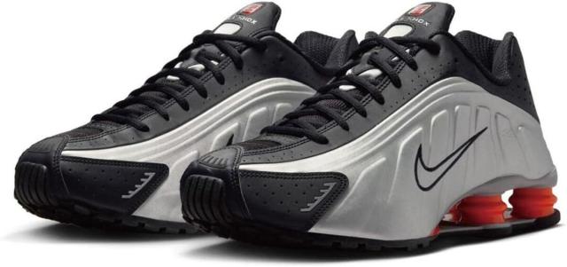 NIKE ショックスR4レスアッフスニカ HQ1988 002 Nike Shox R4 Metallic Silver Red 2025 HQ1988-002 Men's Size