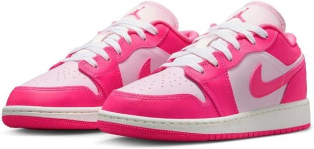 [ナイキ] エア ジョーダン 1 ロー GS [J AIR JORDAN 1 LOW GS] ピンクフォーム/ハイパーピンク 553560-661
