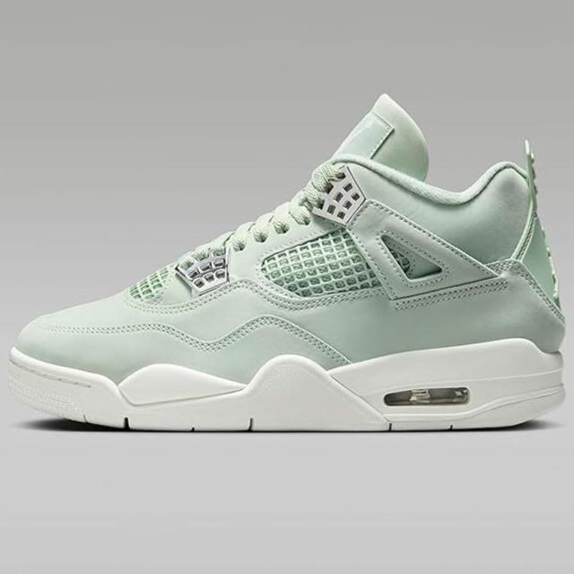 [ナイキ] エア ジョーダン 4 レトロ [W AIR JORDAN 4 RETRO "Abundance"] シーフォーム/メタリックシルバー/セイル HV0823-003