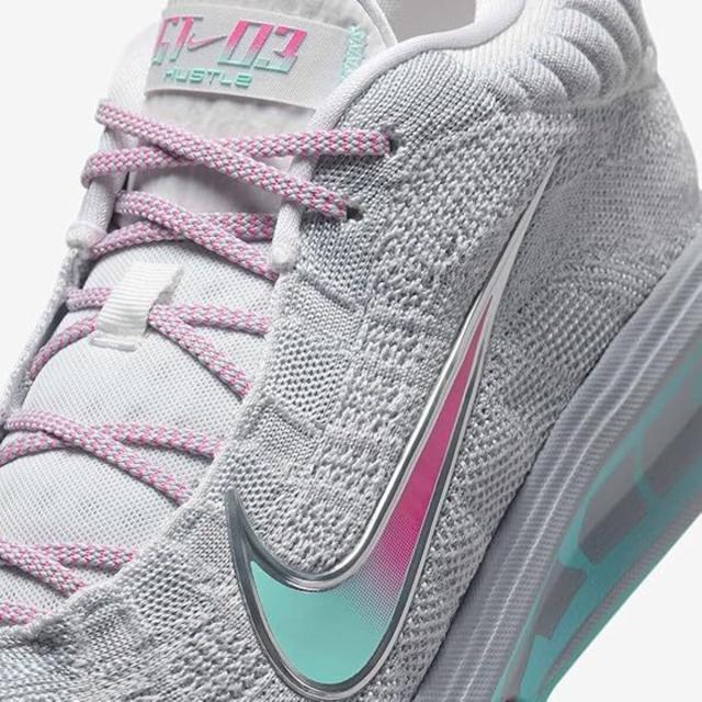 NIKE ナイキ　GTハッスル3 ピンク　グレー　シルバー　ホワイト　白 ナイキ] G.T. ハッスル 3 EP [G.T. HUSTLE 3 EP] ウルフグレー
