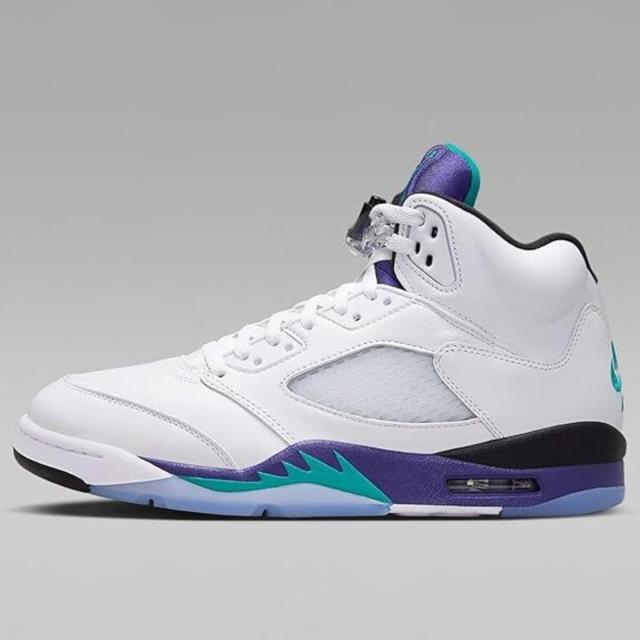 [ナイキ] エア ジョーダン 5 レトロ グレープ [AIR JORDAN 5 RETRO "Grape"] ホワイト/グレープアイス/ブラック/ニューエメラルド HQ7978-100