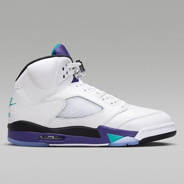[ナイキ] エア ジョーダン 5 レトロ グレープ [AIR JORDAN 5 RETRO "Grape"] ホワイト/グレープアイス/ブラック/ニューエメラルド HQ7978-100