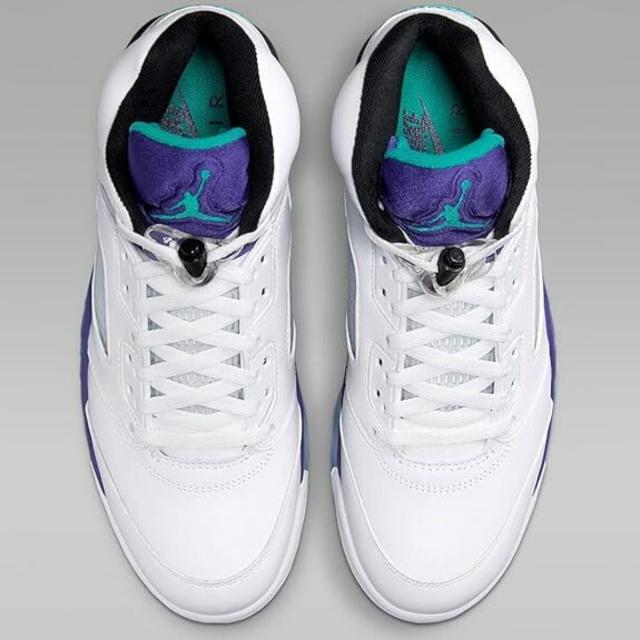 [ナイキ] エア ジョーダン 5 レトロ グレープ [AIR JORDAN 5 RETRO "Grape"] ホワイト/グレープアイス/ブラック/ニューエメラルド HQ7978-100